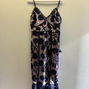 LULUS BLUE LACE MAXI DRESS- NWT